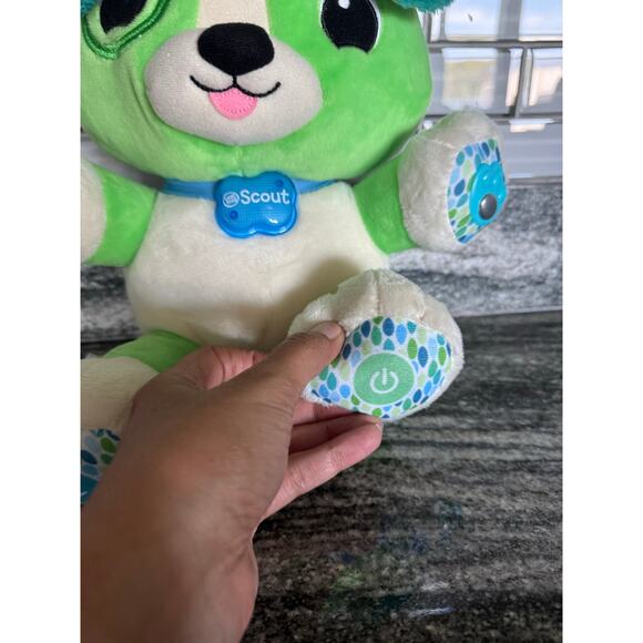 LeapFrog My Pal Scout Smarty Paws Interactive Green Plush Dog - Picture 2 of 10